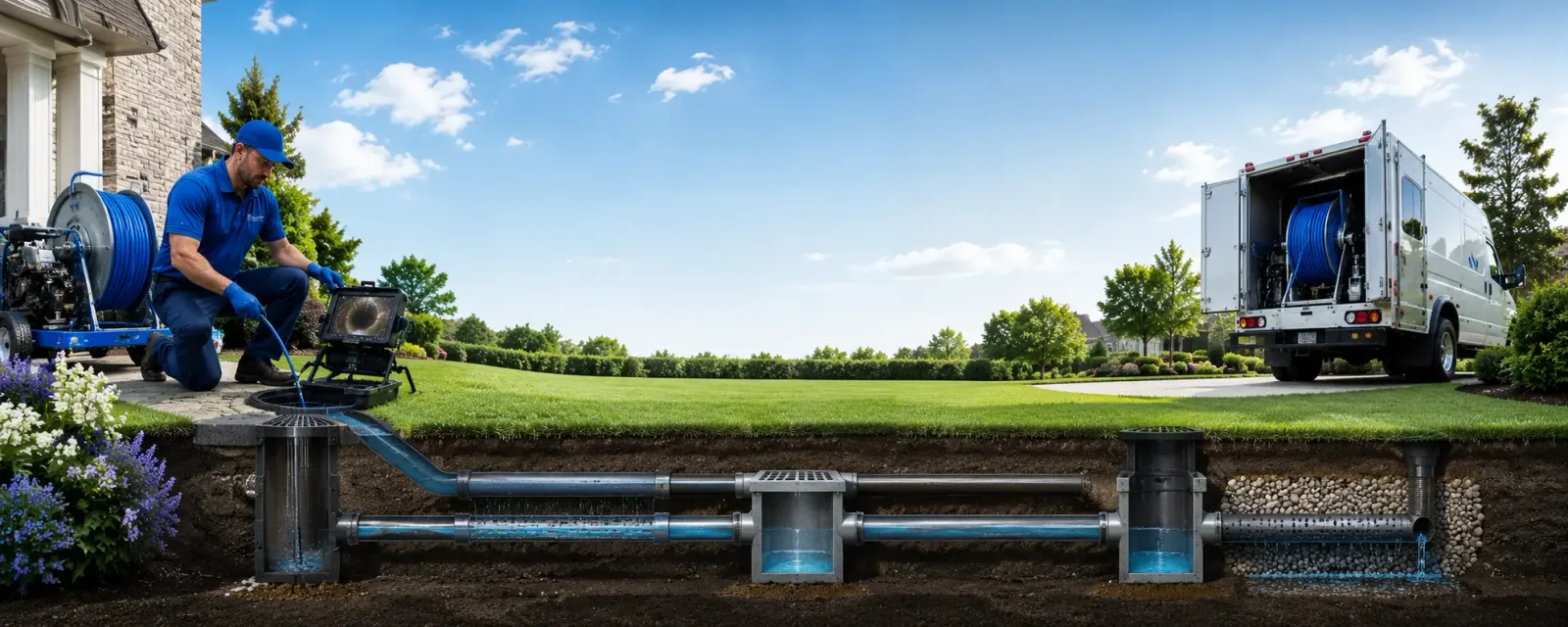 Outdoor drain cleaning information for Bunker Hill, IN